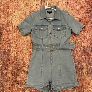 Denim romper